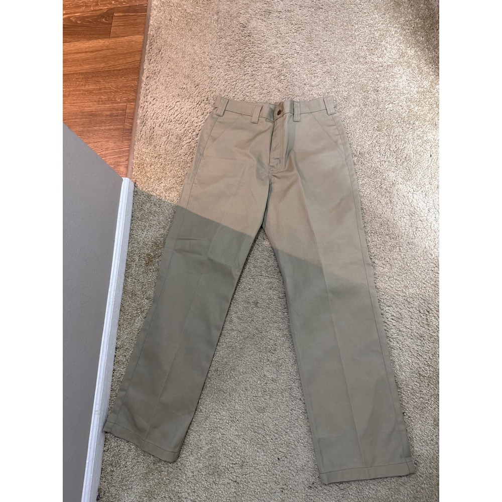 Carhartt B290 KHI Khaki Blended Twill Work Pants Mens 33x32 Tan Chino Trousers
